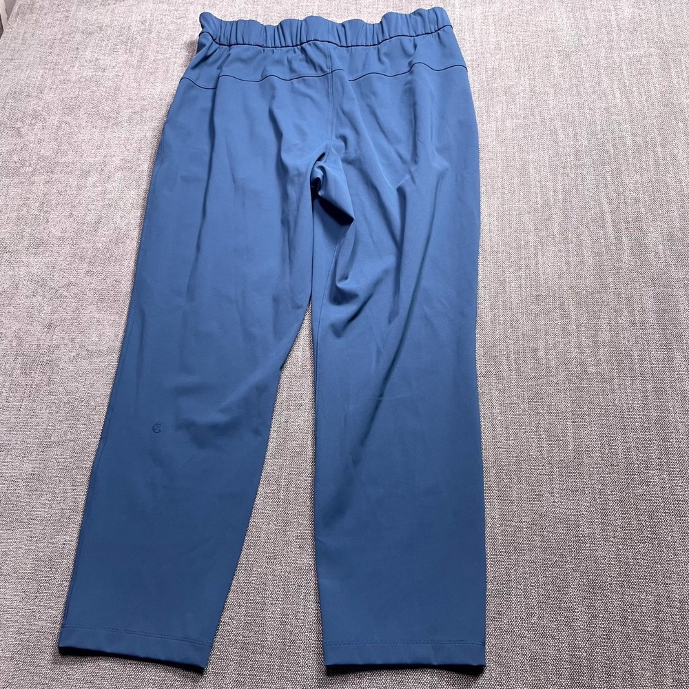 Lululemon Pants Womens 12 Navy Blue Nylon Pleated Drawstring Waist Straight Leg - Picture 8 of 10